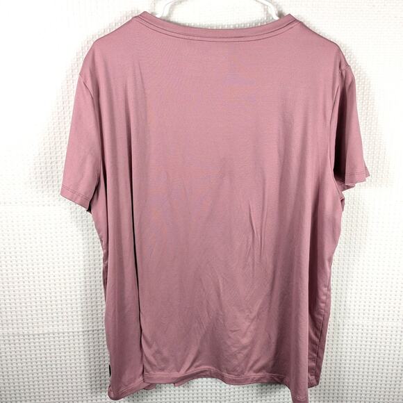 Eddie Bauer Women’s XXL Sleepwear V-Neck Short Sleeve Top Mauve Pink Stretch - Picture 4 of 4